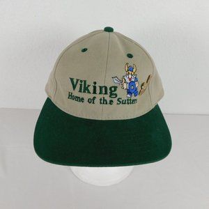 Viking Home Of The Sutters Pin Men Beige Green Embroidered AJM International Hat